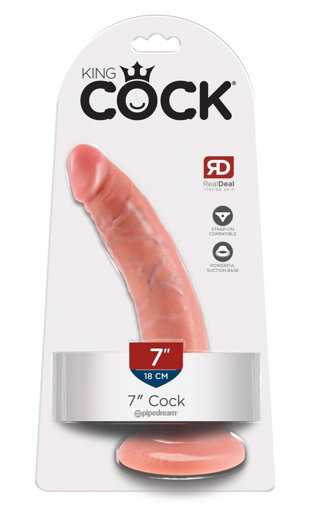 Naturdildo 7" Cock mit Saugfuß