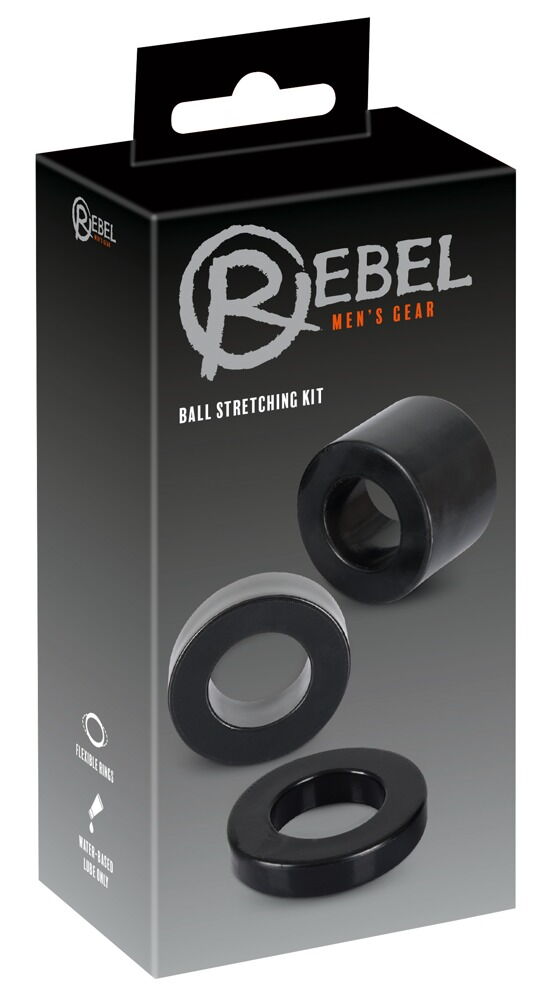 3-teiliges Hodenring-Set „Ball Stretching Kit“, dehnbar