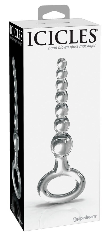 Analkugelkette „Icicles No. 67“, Glas, 20,5 cm