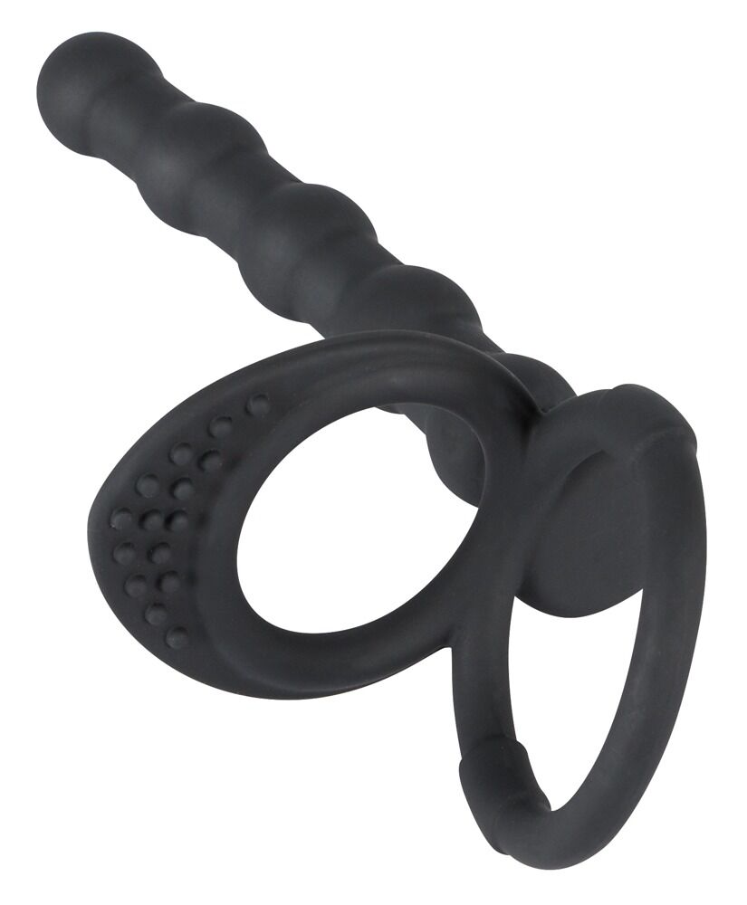 Penis-/Hodenring „Cock & ball ring“ mit Analdildo