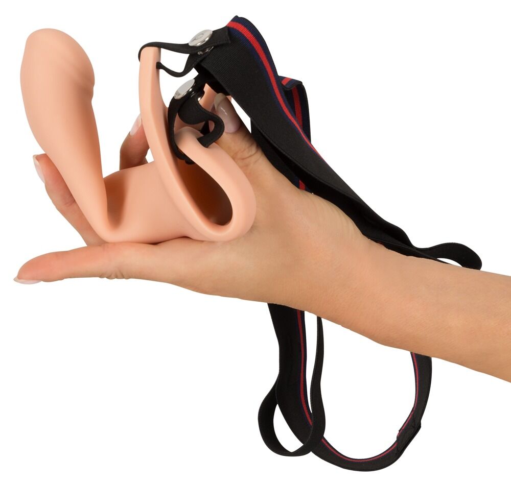 Umschnalldildo „Silicone Strap-on“, mit Hodenring