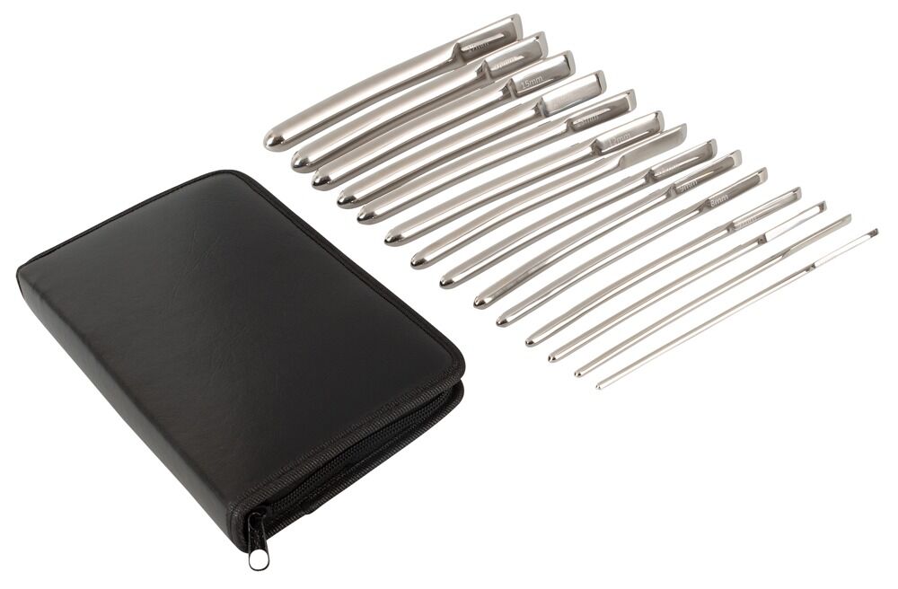 „14-Piece Dilator Set“, verschiedene Ø und Gewichte sortiert in edlem Etui