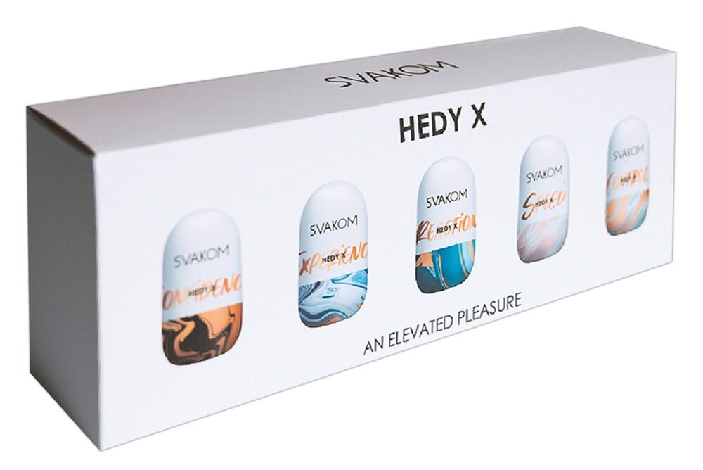 5er-Set Masturbator „Hedy X – Mixed“, 5 verschiedene Stimulationsstrukturen