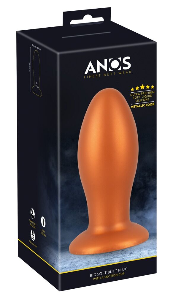 Analplug „Soft Butt Plug with suction cup“ aus gefühlsechtem Liquid Silicone