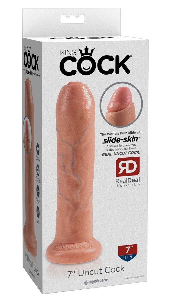 Dildo „Uncut“, mit beweglicher Vorhaut