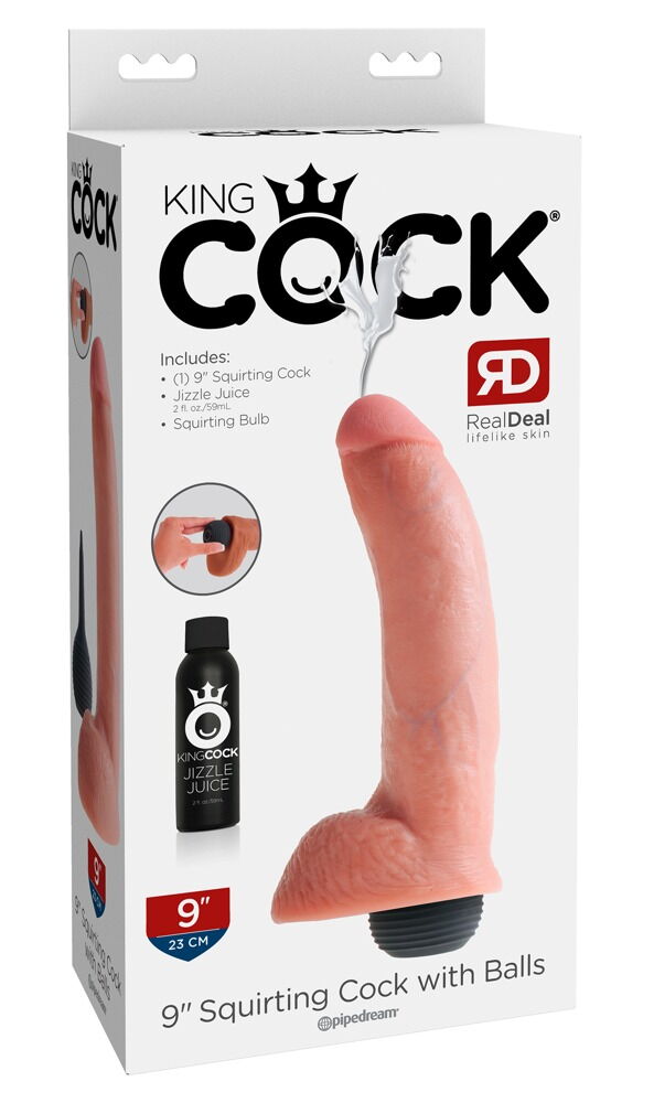 Dildo „9" Squirting Cock with Balls“