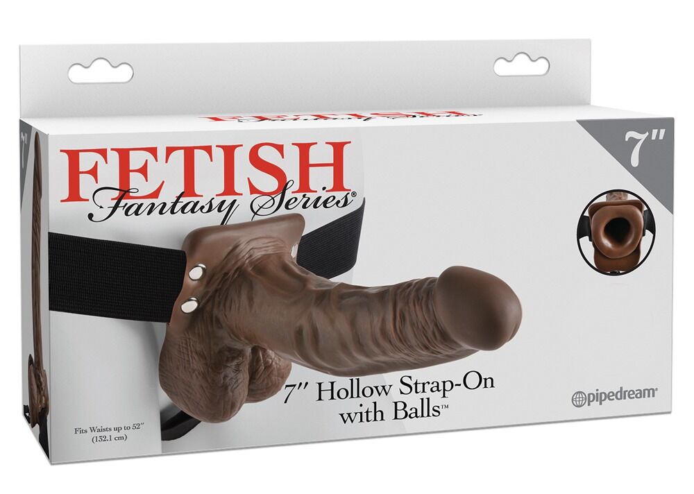 Umschnalldildo „Hollow Strap-on with Balls“, hohl