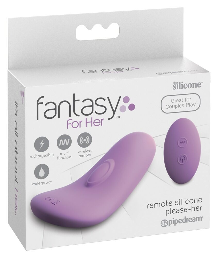 Auflegevibrator „remote silicone please-her“, mit Fernbedienung