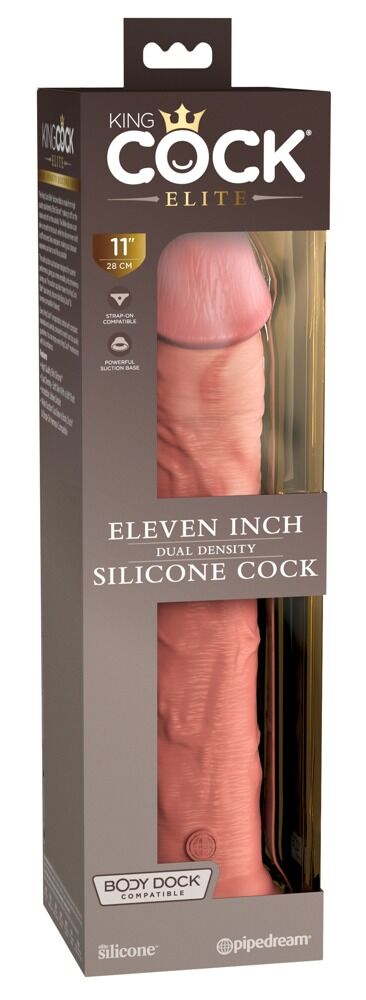 Naturdildo „11“ Dual Density Silicone Cock“ mit extra starkem Saugfuß