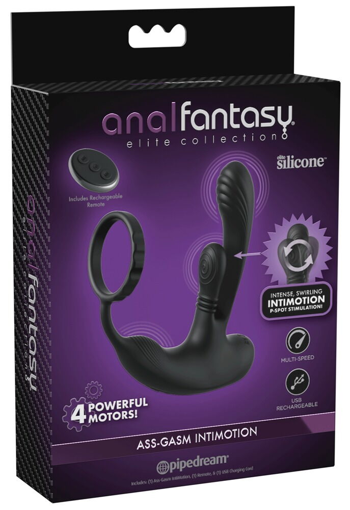 Analvibrator „Ass-Gasm IntiMotion“ mit Fernbedienung