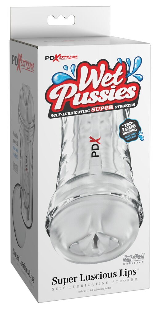 Masturbator „Wet Pussies Super Luscious Lips“, transparent