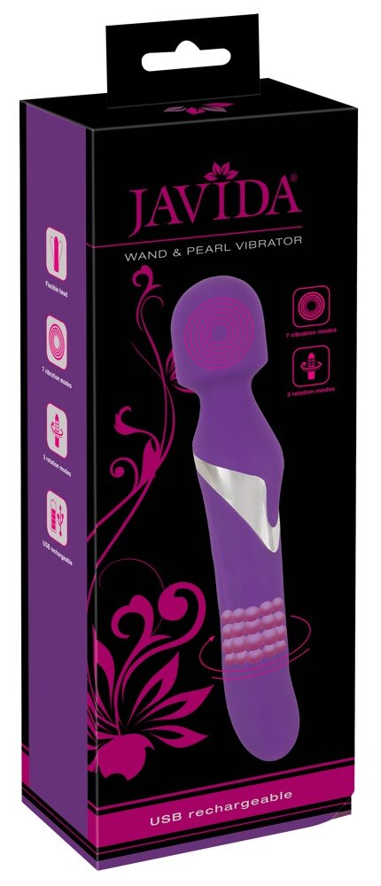 Massagestab „Wand & Pearl Vibrator“, beidseitig verwendbar