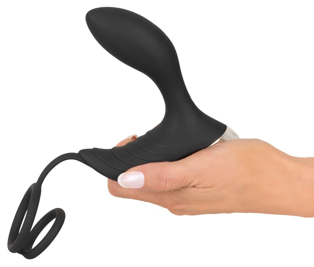 „RC Prostata Vibrator mit Penis- und Hodenring“