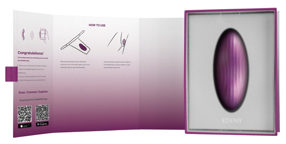 Auflegevibrator „Edeny“, 11 Vibrationsmodi per App