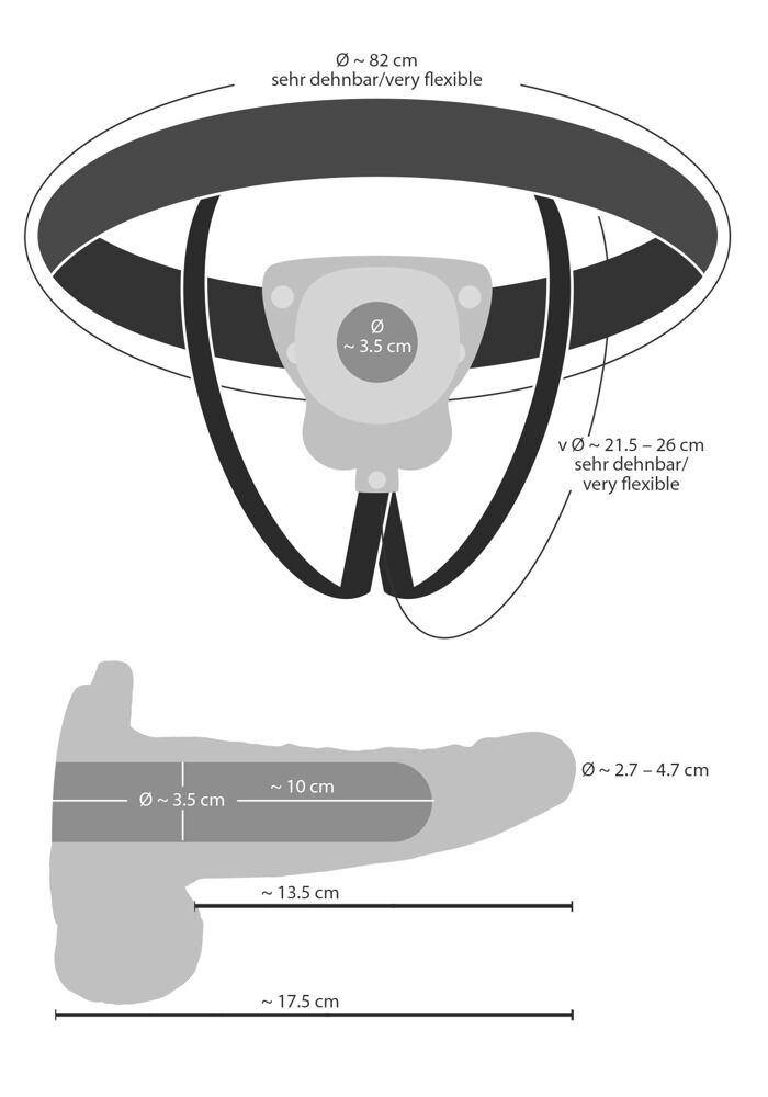 Umschnallvibrator „Vibrating Strap-On Sleeve“, hohl, wasserdicht