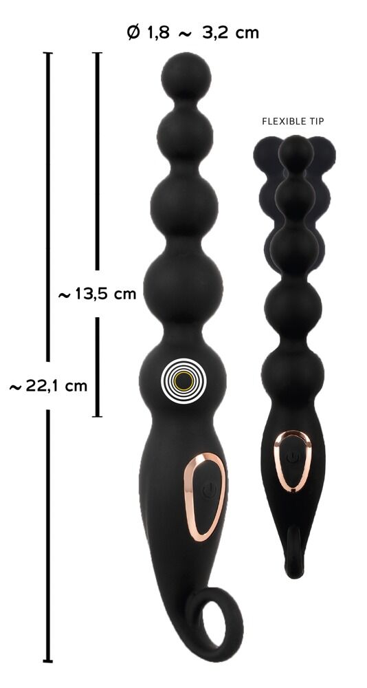 Analvibrator „Anal Beads with Vibration“ mit flexibler Kugelspitze