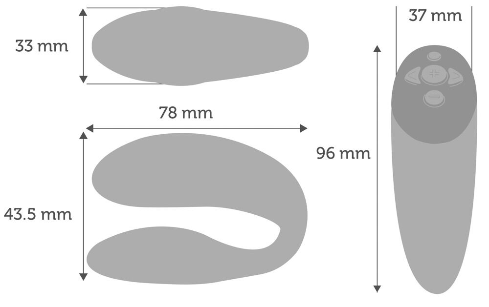 Paarvibrator „Chorus“, mit Biofeedback-Fernbedienung