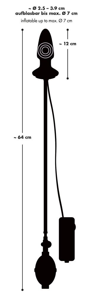 Analplug „Fanny Hill's“ zum Aufpumpen, mit Vibration