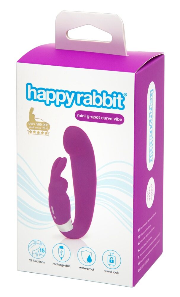 Rabbitvibrator „mini g-spot curve vibe“ mit 15 Vibrationsmodi, wasserdicht