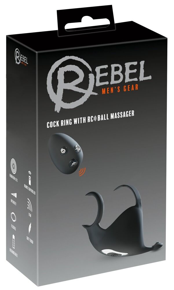 Penis-/Hodenring „Cock ring with RC ball massager“ mit Hodenvibrator