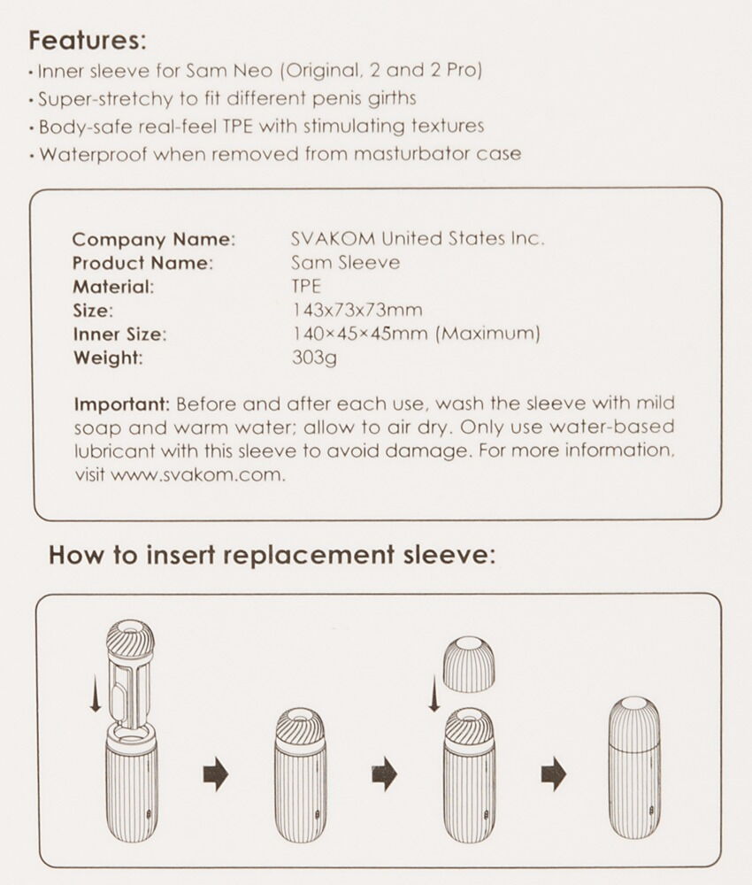 Ersatzsleeve „Sam Neo“