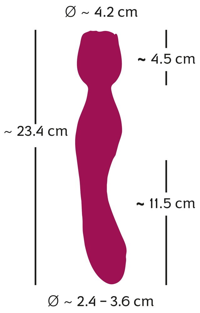 Massagestab „Thumping Wand Vibrator“ mit einführbarem Schaft