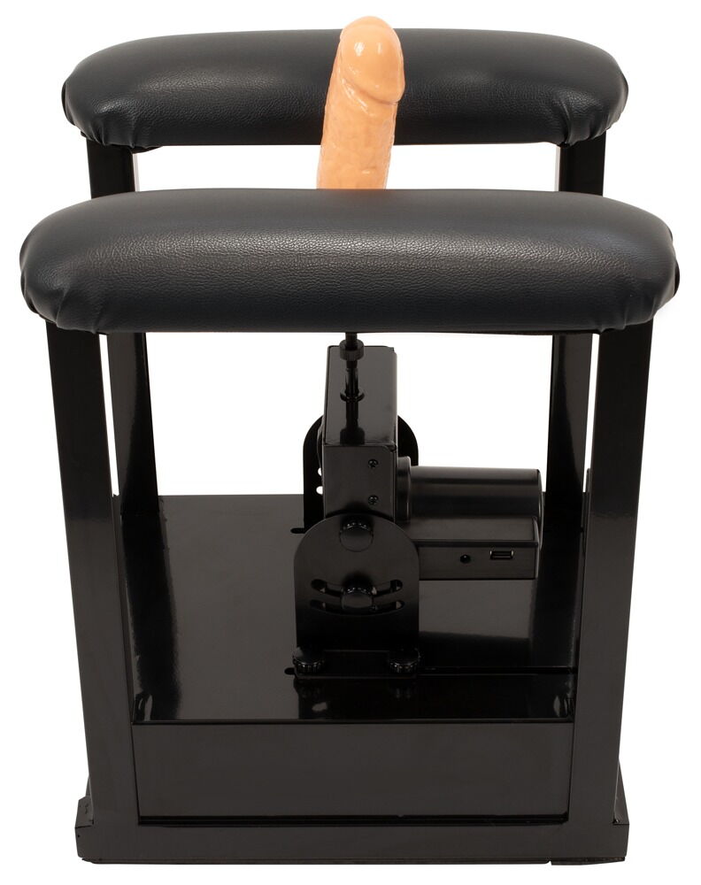 Sexmaschine „Sit-On-Climaxer“ mit Dildo und Komfort-Sitzgestell