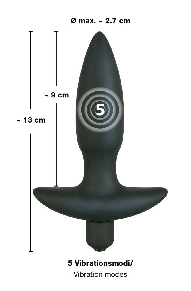 Analplug „Vibrating Plug“ mit 5 Vibrationsmodi