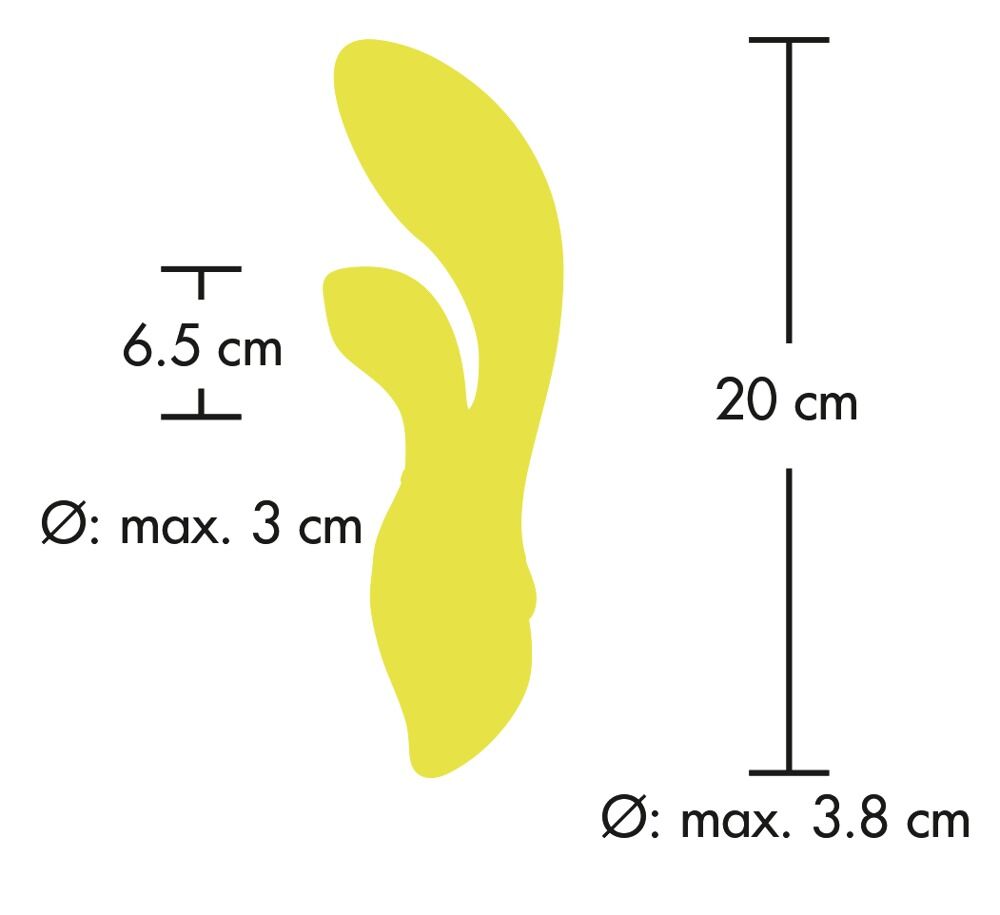Rabbitvibrator, 20 cm