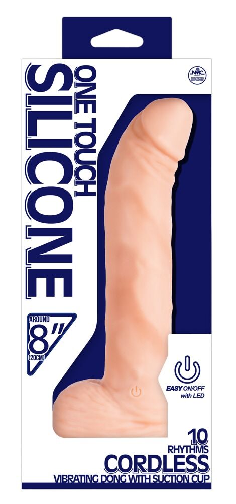 Naturvibrator „One Touch Silicone“, 22 cm, mit Saugfuß