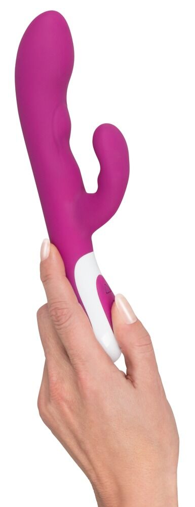 Rabbitvibrator „Heating Vibe“ mit Klitorisreizarm und Wärmefunktion