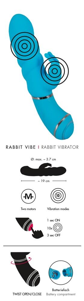 Rabbitvibrator „O Lovers Rabbit“ mit 2 Motoren