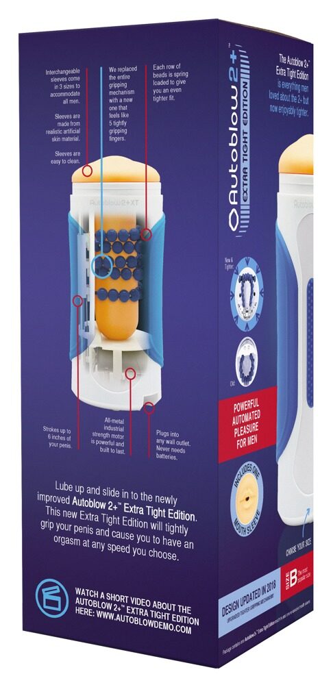 Masturbator „Autoblow 2 + XT“, mit extra enger Sleeve