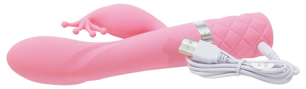 Rabbitvibrator „Kinky Luxurious Dual Massager“ mit Swarovski®-Kristall