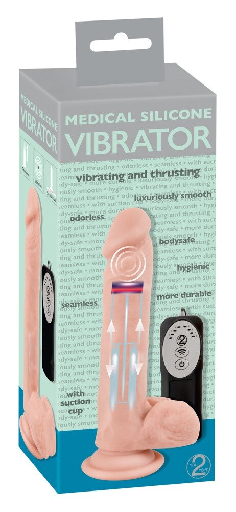 Naturvibrator „Medical Silicone Thrusting Vibrator“ mit Saugfuß