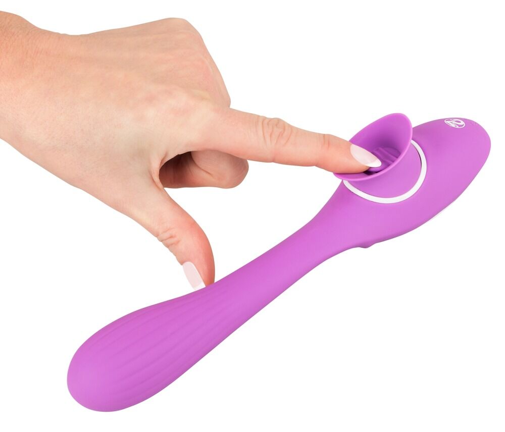 Vibrator „2 Function Bendable Vibe“ mit Leck-Zunge