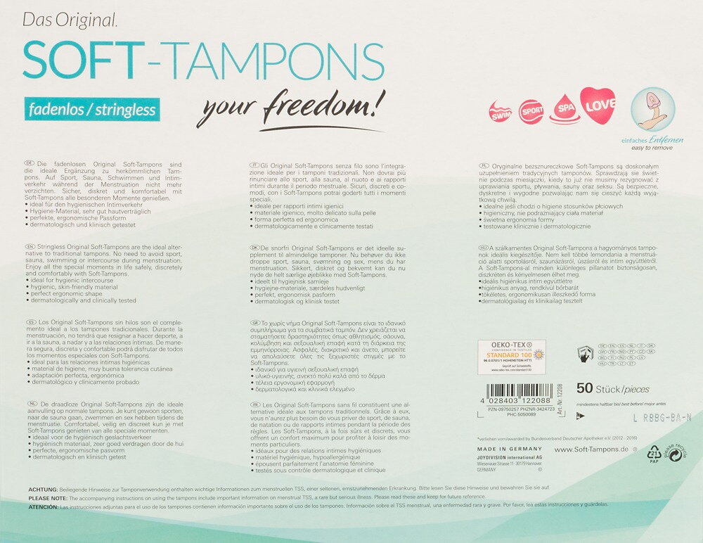 „Soft-Tampons NORMAL“ für Intimverkehr