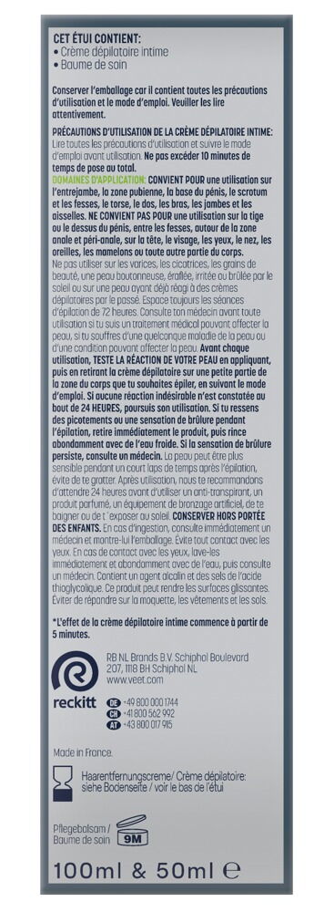 2-teiliges Enthaarungscreme-Set „Veet Men TOTAL PRO“