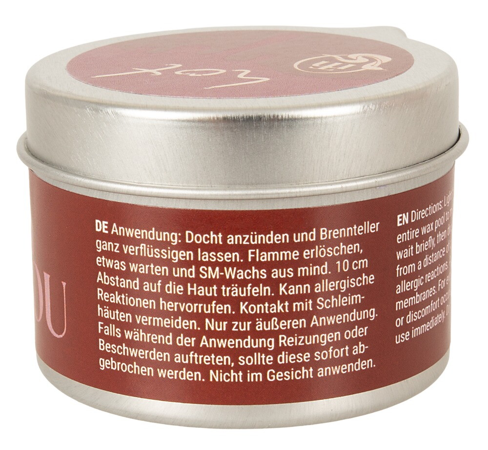 S/M-Kerze „Maison Tabou Bougie Hot“ im Alu-Tiegel