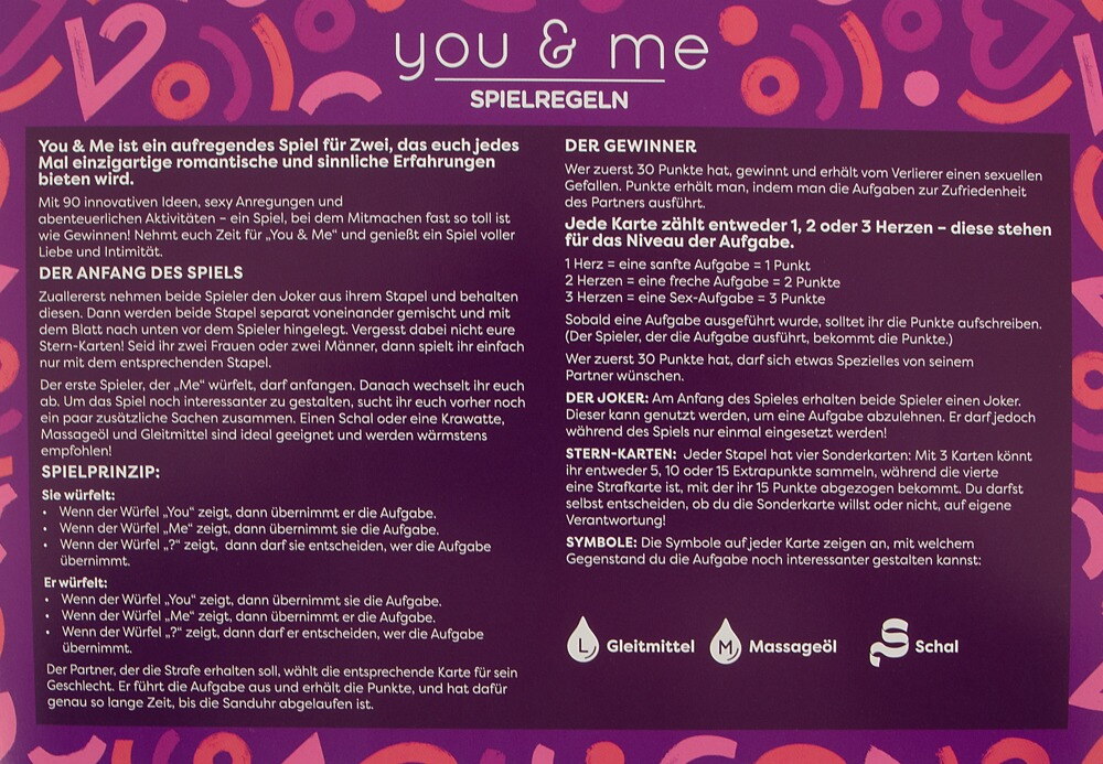 Kartenspiel „you & me“ für Paare