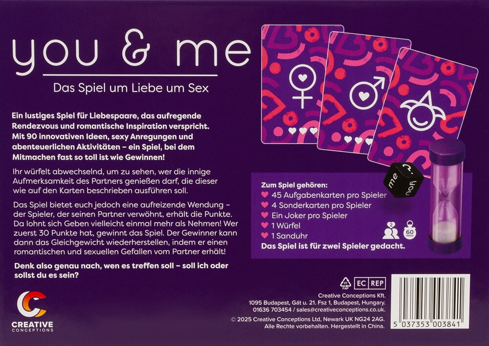 Kartenspiel „you & me“ für Paare