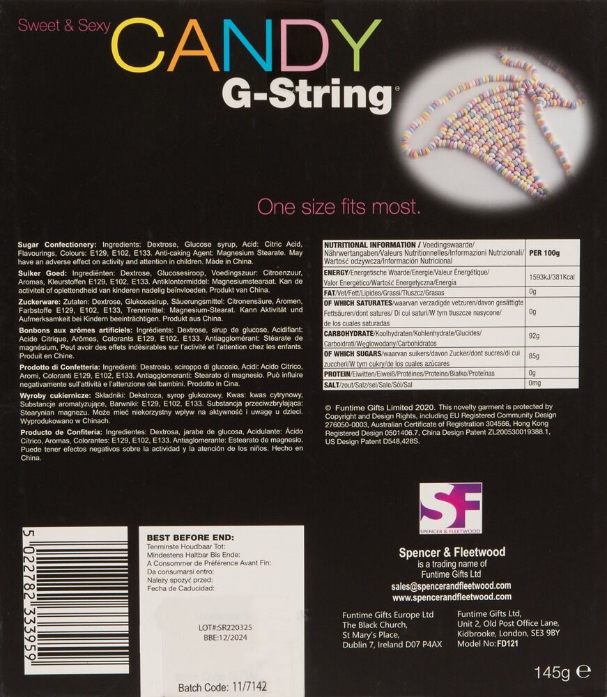 String aus essbaren Zuckerperlen