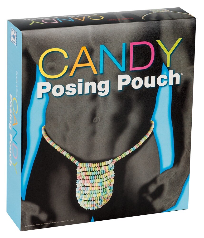 Knabberwäsche „Candy Posing Pouch“ Herrenstring aus Zuckerperlen