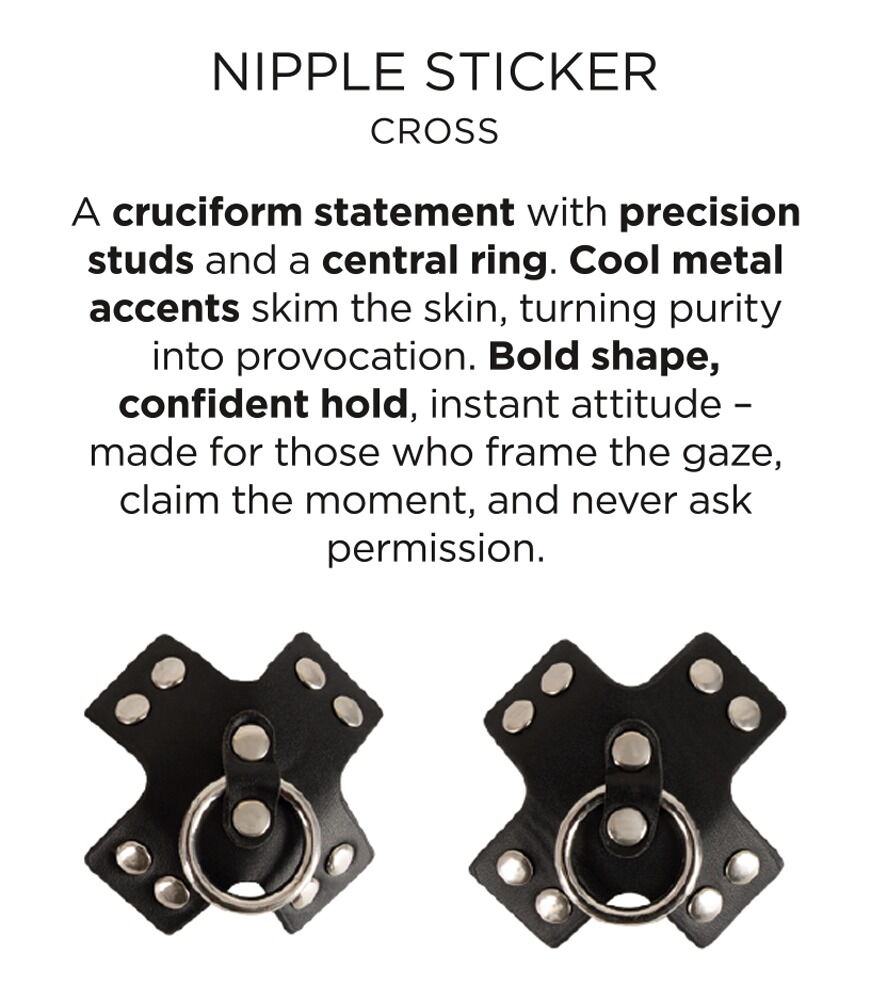 Nippelsticker „SM“ aus Lederimitat