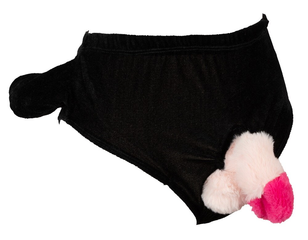 Gag-Slip mit beweglichem Plüsch-Penis
