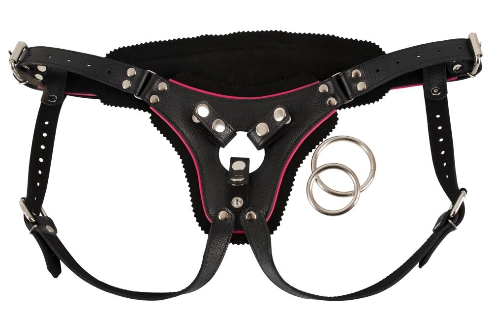 Strap-on-Harness aus Leder, po-frei