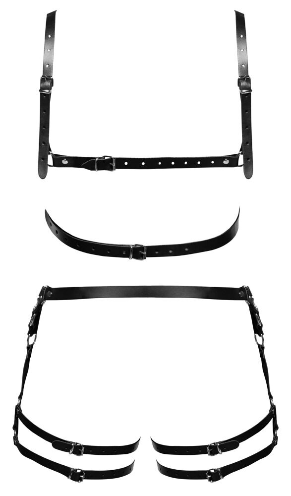 Brust-Harness plus Hüft-Harness aus Leder