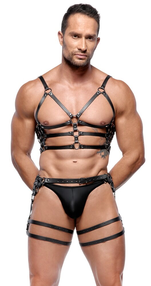 Brust-Harness plus Hüft-Harness aus Leder