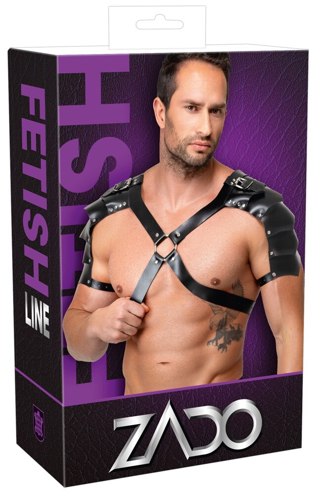 Leder-Brustharness mit Schulterpanzer