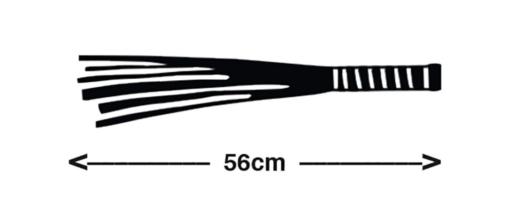 Peitsche mit weichen Lederriemen und Holzgriff